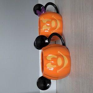 Mickey and Minnie Mouse Pumpkin Mug Set